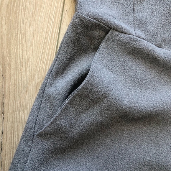 Luna Crepe Wrap Mini Dress in Grey Size M - Picture 6 of 13